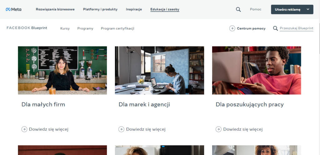 Jak zacząć pracę w&nbsp;marketingu - Meta Blueprint
