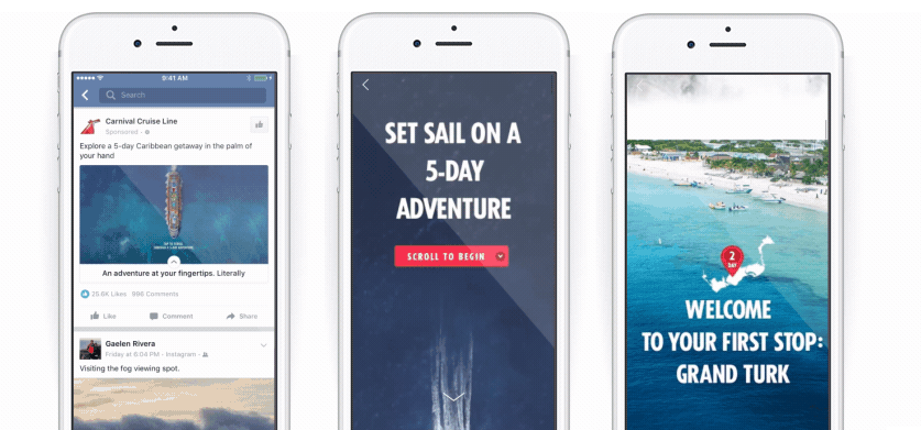 Facebook Canvas &ndash; przykład kreacji