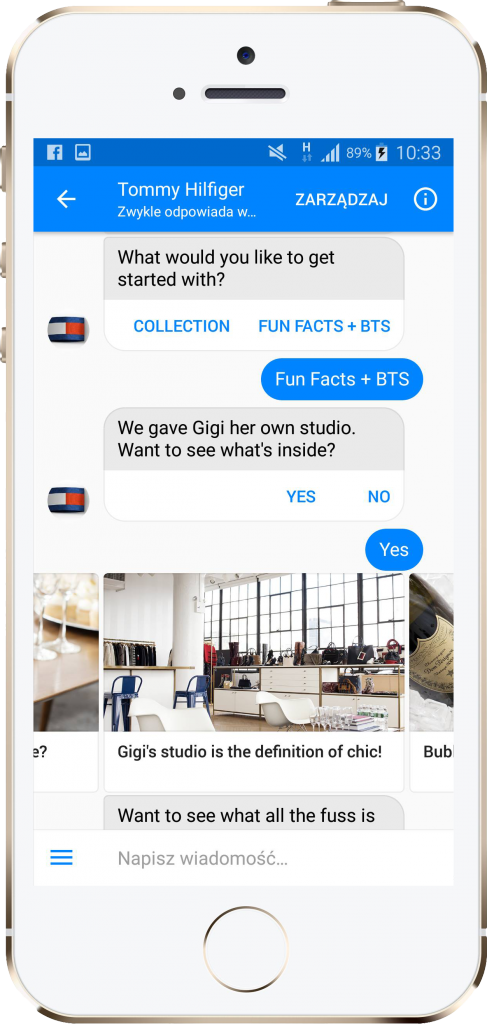 Chatbot Tommy Hilfiger &ndash; performance360.pl