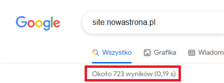 Sprawdzanie wyników po migracji strony internetowej w wyszukiwarce