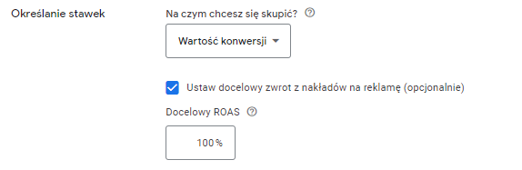 Określanie stawek w&nbsp;Google Ads na docelowy ROAS