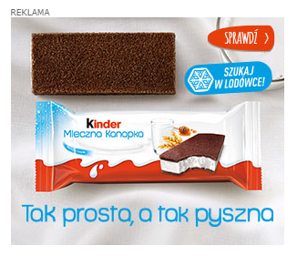 Reklama w sieci reklamowej - Kinder - Cube Group