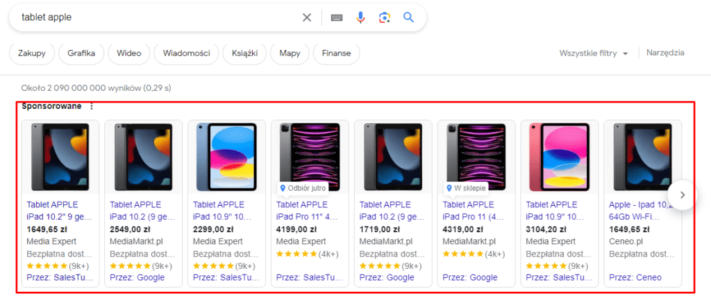 przykład reklamy produktowej