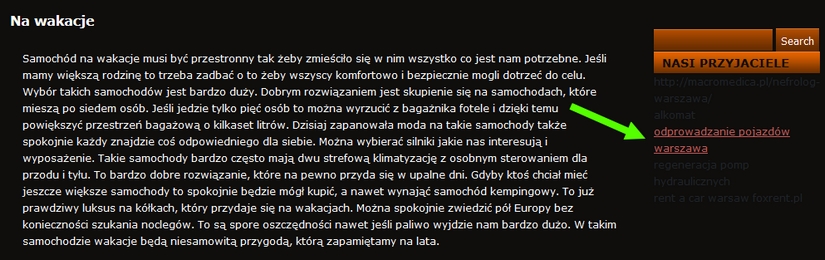 podlinkowanie poprzez system wymiany link&oacute;w