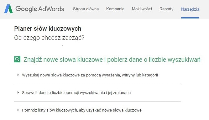 planer sł&oacute;w&nbsp;kluczowych