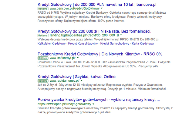 reklamy google ads w&nbsp;wynikach wyszukiwania