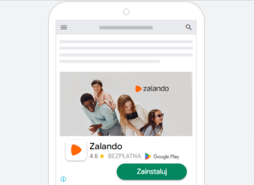 Reklama aplikacji z celem zwiększenia liczby pobrań